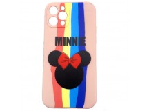 Чехол iPhone 12 Pro (6.1) (New Model Full) Силикон Print Minnie Розовый