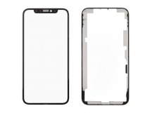 Стекло для переклейки на iPhone XS + рамка + OCA (черный)