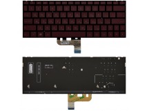 Клавиатура Asus ZenBook 13 UX333FA красная с подсветкой