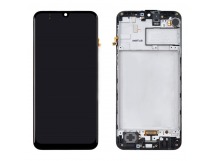 Дисплей для Samsung M215F Galaxy M21 (2020) в рамке + тачскрин (черный) 100%