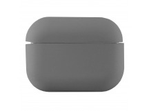 Чехол - силиконовый для кейса Apple AirPods Pro (темно-серый)