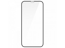 Защитное стекло "Оптима" для iPhone 12 mini Черное (Закалённое, полное покрытие)