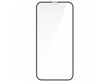 Защитное стекло "Оптима" для iPhone 12 Pro Max Черное (Закалённое, полное покрытие)