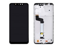 Дисплей для Xiaomi Redmi Note 6 Pro в рамке + тачскрин (черный) (100% LCD)