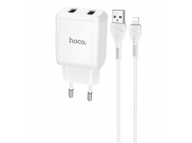 СЗУ HOCO N7 Speedy (2-USB/2.1A) + Lightning кабель (белый)