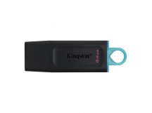 Флеш-накопитель USB 3.2 64GB Kingston DataTravele Exodia чёрный/бирюзовый