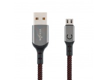 Кабель USB VIXION (K9 Ceramic) microUSB (1м) (черно/красный)