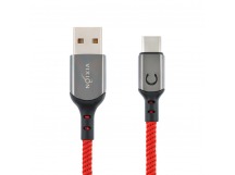 Кабель USB VIXION (K9 Ceramic) Type-C (1м) (черно/красный)