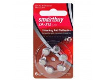                 Батарейки для слуховых аппаратов Smartbuy ZA312/6B 1.45V (Цена за 1 шт, в блистере 6 шт)
