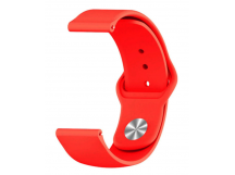 Сменный браслет 22мм (Amazfit GTR 47mm & Haylou LS05) однотонный pin-and-tuck (красный)