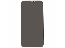 Защитное стекло iPhone 12 Pro Max (6.7) (Full Glue Приватное) тех упаковка Черное