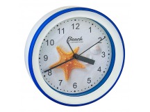 Часы-будильник Perfeo Quartz "PF-TC-009", круглые диам. 15,3 см, подвес на стену, ракушка