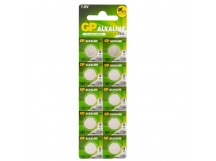 Батарейка GP G10/LR1130/LR54/389A/189 Alkaline 1.5V отрывные (10 шт. в блистере)