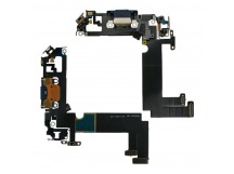 Шлейф для iPhone 12 mini на системный разъем/микрофон Синий