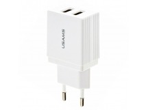                         Сетевое ЗУ USB USAMS CC090 T24 2USB/2,1A (белый)*