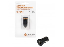 Адаптер автомобильный AIRLINE USB 2.1A в прикуриватель 12/24В