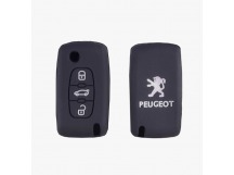 Чехол резиновый для смарт-ключа Peugeot 407, 408, 807, Citroen выкидной (3 кнопки)