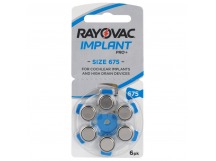 Элемент питания для слухового аппарата "Rayovac" Implant Pro+ ZA 675