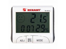 Комнатный термометр с часами и функцией будильника, влажность "Rexant"