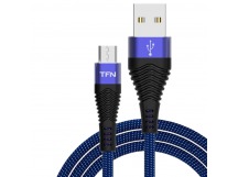 TFN кабель microUSB forza 1.0m blue-bk