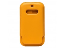 Чехол-конверт - кожаный MSafe для Apple iPhone 12 Pro Max (golden orange)