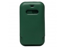 Чехол-конверт - кожаный MSafe для Apple iPhone 12 Pro Max (green)