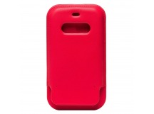 Чехол-конверт - кожаный MSafe для Apple iPhone 12 Pro Max (red)