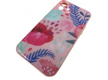                                 Чехол силикон-пластик iPhone 12/12 Pro (6,1") блестящий с рисунком розовый (01)*