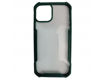                                 Чехол силикон-пластик iPhone 12/12 Pro (6,1") прозрачный с окантовкой темно-зеленый*