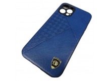                                 Чехол силиконовый iPhone 12/12 Pro (6,1") комбинированный эмблема синий*