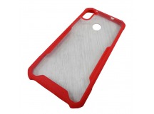                                     Чехол силикон-пластик Samsung A11/M11 прозрачный с окантовкой красный*