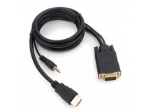 Шнур шт.HDMI - шт.VGA + шт.3,5мм  1,8м "Cablexpert"