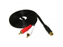 Шнур SVHSшт. - 2RCAшт.Gold  3,0м