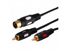 Шнур шт. Е5 - 2шт.RCA  1,5м Gold "Rexant"