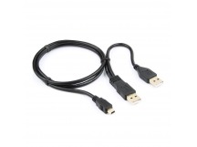 Шнур USB (A)шт.+USB (A)шт. -  5 pin mini USBшт. 0,9м "Cablexpert"