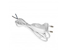 Шнур сетевой с выключателем бра 2,2м (белый)