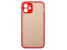 Чехол-накладка - PC041 для Apple iPhone 12 (red/black)