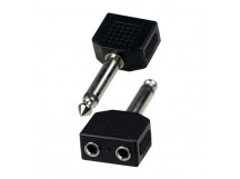Переходник шт.6,3 - 2гн.3,5 моно (пластмасса)
