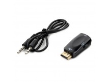 Переходник шт. HDMI - гн. VGA + гн.3,5мм, шнур шт.3,5мм-шт.3,5мм в комплекте "Cablexpert"