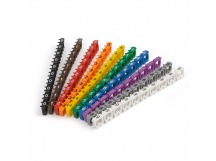 Маркеры (клипсы) на кабель Ripo, защелкивающиеся, 10 цветов, диаметр 4,0-5,5 мм, 0-9 (100 шт), шт