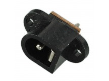 Гнездо питания D=5,5мм - D внутреннего проводника 2,5мм пластик на корпус с отключением