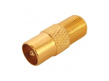 Штекер антенный металлический под F-разъем (шт.TV - гн.F) Gold "Rexant"