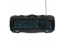 Клавиатура игровая "Gembird" KB-G200L,USB, 105кл.+ 5 клавиш, подсветка 7цветов, кабель 1,8м(чёрный)