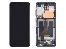 Дисплей для Samsung G985F Galaxy S20 Plus в рамке + тачскрин (черный) 100%