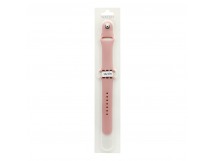 Силиконовый ремешoк для часов Apple Watch 38/40мм розовый (006) (S)