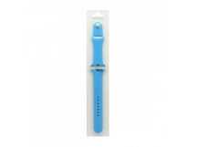 Силиконовый ремешoк для часов Apple Watch 42/44мм голубой (016) (L)