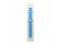 Силиконовый ремешoк для часов Apple Watch 42/44/45/49 мм голубой (016) (S)