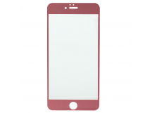 Защитное стекло 5D для Apple iPhone 6 Plus розовое