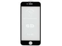 Защитное стекло 6D для Apple Iphone 6/6S черное тех. пак