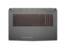 Клавиатура MSI GV72 8RD серая топ-панель с красной подсветкой